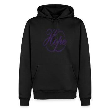 Espoir - Sweat à capuche Premium bio Homme - noir - Devant - Nico (187cm)