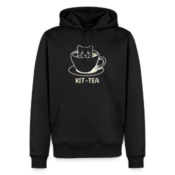 Kit - Thé - Sweat à capuche Premium bio Homme - noir - Devant - Nico (187cm)