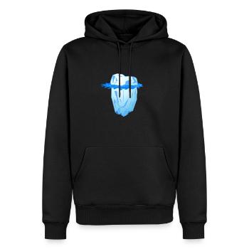 Eisberg - kalter blauer Eisblock im Ozean - Männer Premium Bio Hoodie - Schwarz - Vorne - Nico (187cm)