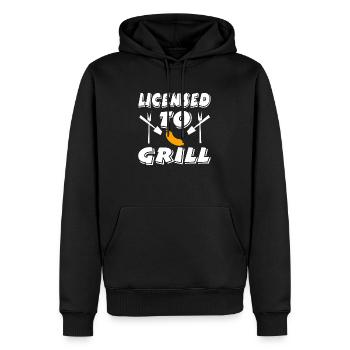 Grill - Men’s Premium Organic Hoodie - black - Front - Nico (187cm)