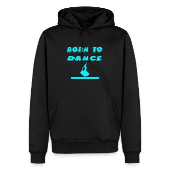 Danser - Sweat à capuche Premium bio Homme - noir - Devant - Nico (187cm)