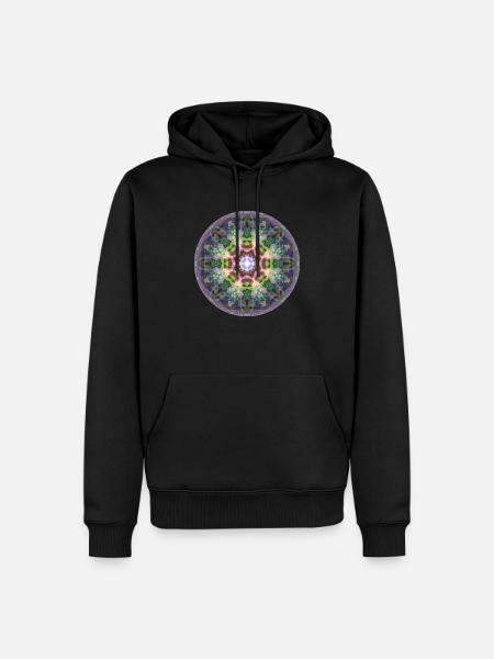 Mandala-Quantum 6 - Männer Premium Bio Hoodie - Schwarz