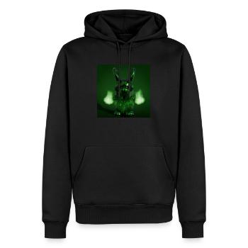 XList Metallic Loki Viking God Sonderedition - Männer Premium Bio Hoodie - Schwarz - Vorne - Nico (187cm)