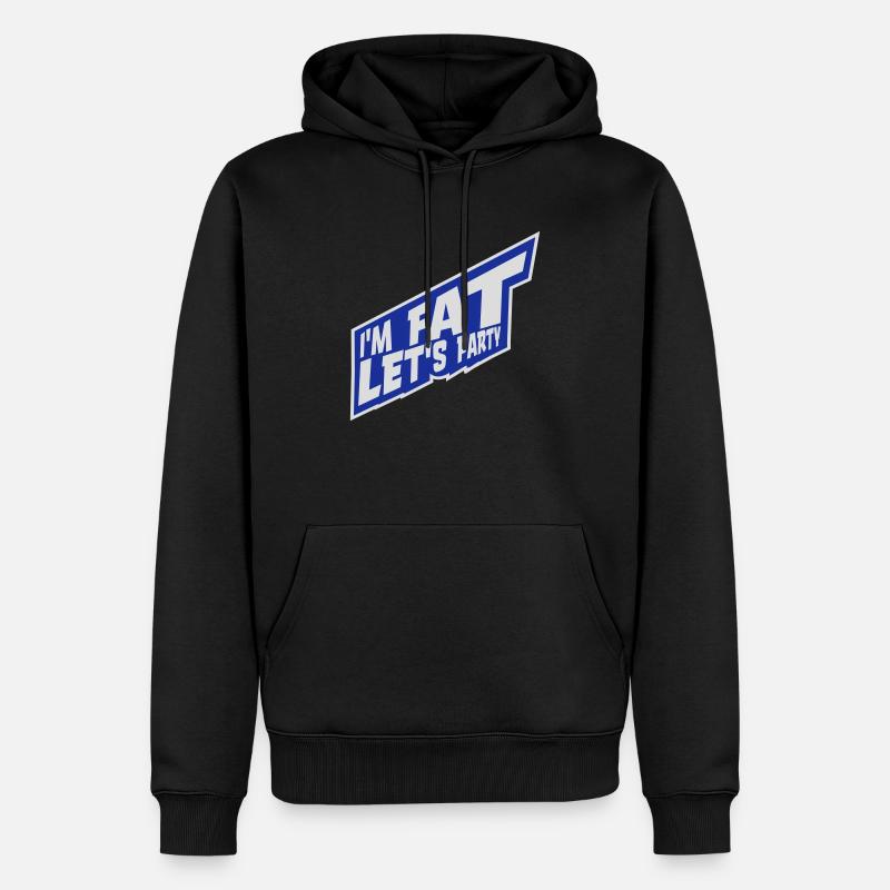 im fat lets party - Männer Premium Bio Hoodie - Schwarz