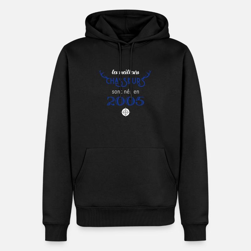 Anniversaire chasseur 2005 - Sweat à capuche Premium bio Homme - noir
