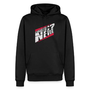 me sarcastic never Zitat - Männer Premium Bio Hoodie - Schwarz - Vorne - Nico (187cm)