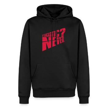 me sarcastic never Zitat - Männer Premium Bio Hoodie - Schwarz - Vorne - Nico (187cm)