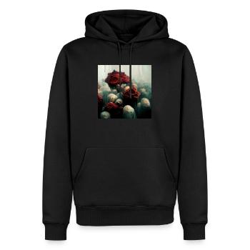 A bouquet of roses - Sweat à capuche Premium bio Homme - noir - Devant - Nico (187cm)