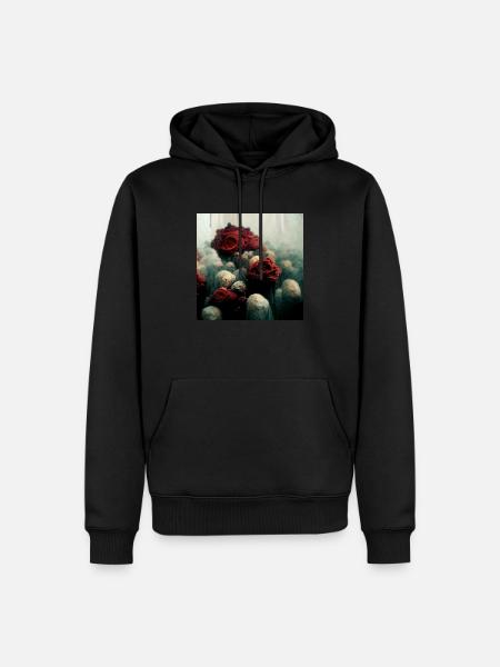 A bouquet of roses - Sweat à capuche Premium bio Homme - noir