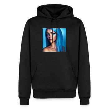 Frau der Fantasie - Männer Premium Bio Hoodie - Schwarz - Vorne - Nico (187cm)