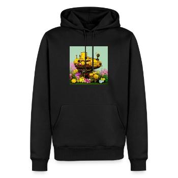 We all live in a Yellow Submarine - Männer Premium Bio Hoodie - Schwarz - Vorne - Nico (187cm)