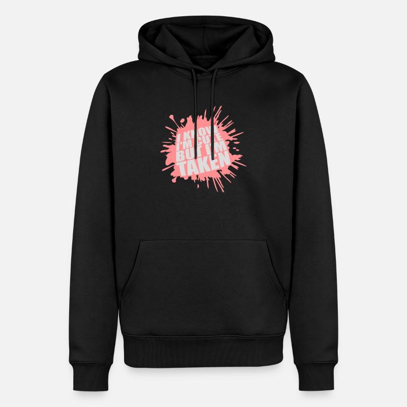 citation mignonne mais prise - Sweat à capuche Premium bio Homme - noir