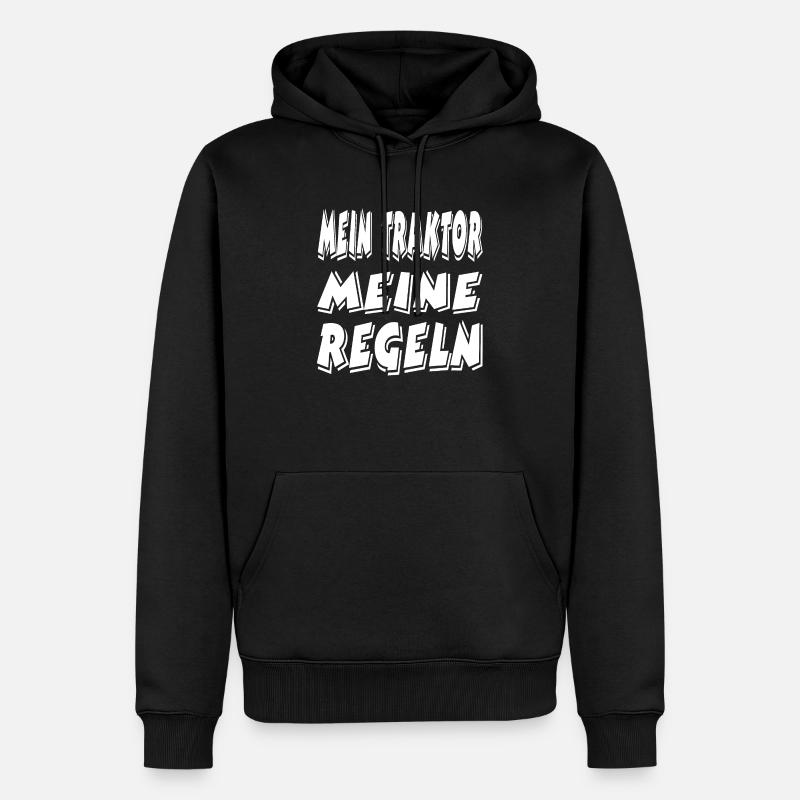 Traktor - Männer Premium Bio Hoodie - Schwarz
