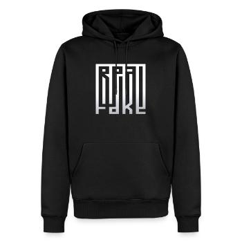 denken falsche positive Gedanken glückliche Meditation - Männer Premium Bio Hoodie - Schwarz - Vorne - Nico (187cm)