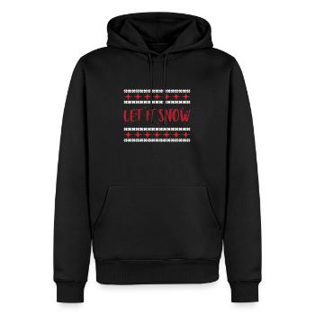 Let it Snow - Männer Premium Bio Hoodie - Schwarz - Vorne - Nico (187cm)
