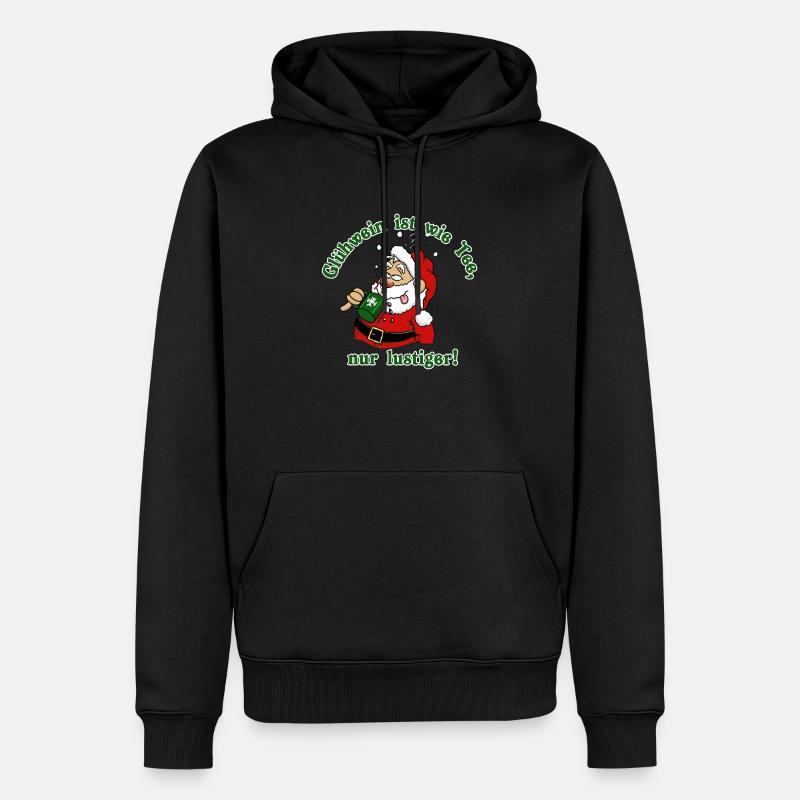 GlühweinTee2 1 - Männer Premium Bio Hoodie - Schwarz