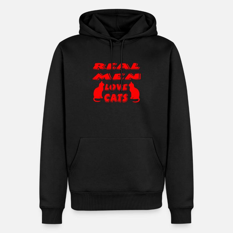 Chat - Sweat à capuche Premium bio Homme - noir