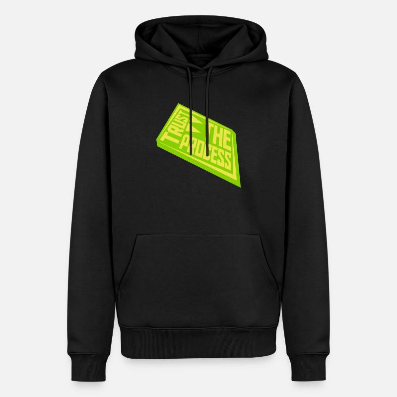 trust the process Zitat - Männer Premium Bio Hoodie - Schwarz
