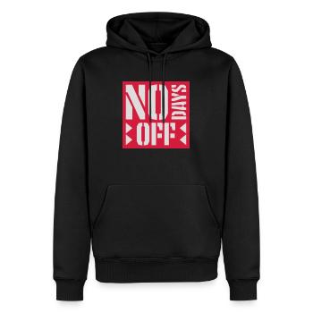 pas de jours de congé devis - Sweat à capuche Premium bio Homme - noir - Devant - Nico (187cm)