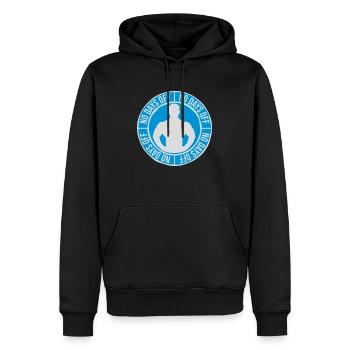 pas de jours de congé devis - Sweat à capuche Premium bio Homme - noir - Devant - Nico (187cm)