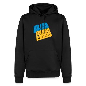 not getting ready today - Männer Premium Bio Hoodie - Schwarz - Vorne - Nico (187cm)