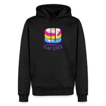 Pansexual Pan - Cake - Men’s Premium Organic Hoodie - black - Front - Nico (187cm)