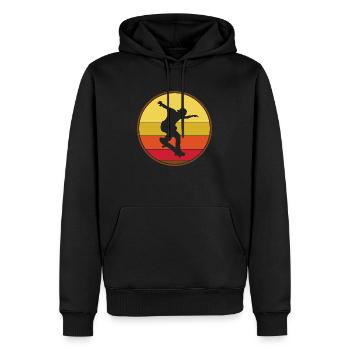 Skateboarder Skateboard Skater - Männer Premium Bio Hoodie - Schwarz - Vorne - Nico (187cm)