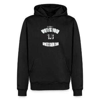 Birthday16 - Männer Premium Bio Hoodie - Schwarz - Vorne - Nico (187cm)