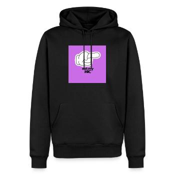 Homeby 6 - Männer Premium Bio Hoodie - Schwarz - Vorne - Nico (187cm)