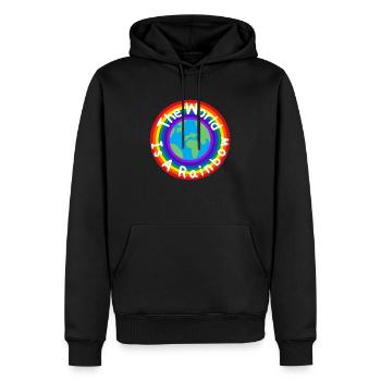 The World Is A Rainbow - Men’s Premium Organic Hoodie - black - Front - Nico (187cm)