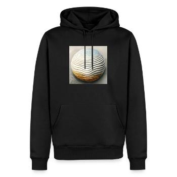 Sphere abstract architecture background, white rou - Men’s Premium Organic Hoodie - black - Front - Nico (187cm)
