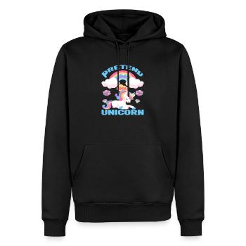 Pretend Im A Unicorn - Sweat à capuche Premium bio Homme - noir - Devant - Nico (187cm)