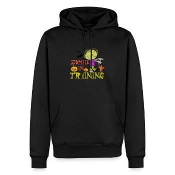 Zombie in Training Halloween - Männer Premium Bio Hoodie - Schwarz - Vorne - Nico (187cm)