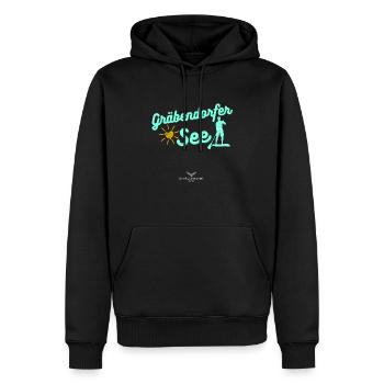 Spreewald Vetschau Gräbendorfer Voir - Sweat à capuche Premium bio Homme - noir - Devant - Nico (187cm)