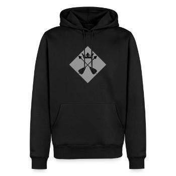 Dalécarlie - Sweat à capuche Premium bio Homme - noir - Devant - Nico (187cm)