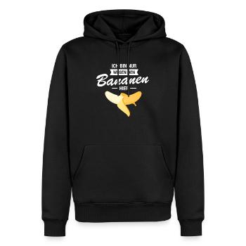 Ich Bin Nur Wegen Den Bananen Hier - Marathon - Männer Premium Bio Hoodie - Schwarz - Vorne - Nico (187cm)