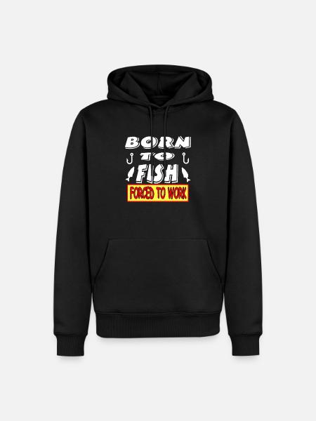 fishing - Men’s Premium Organic Hoodie - black