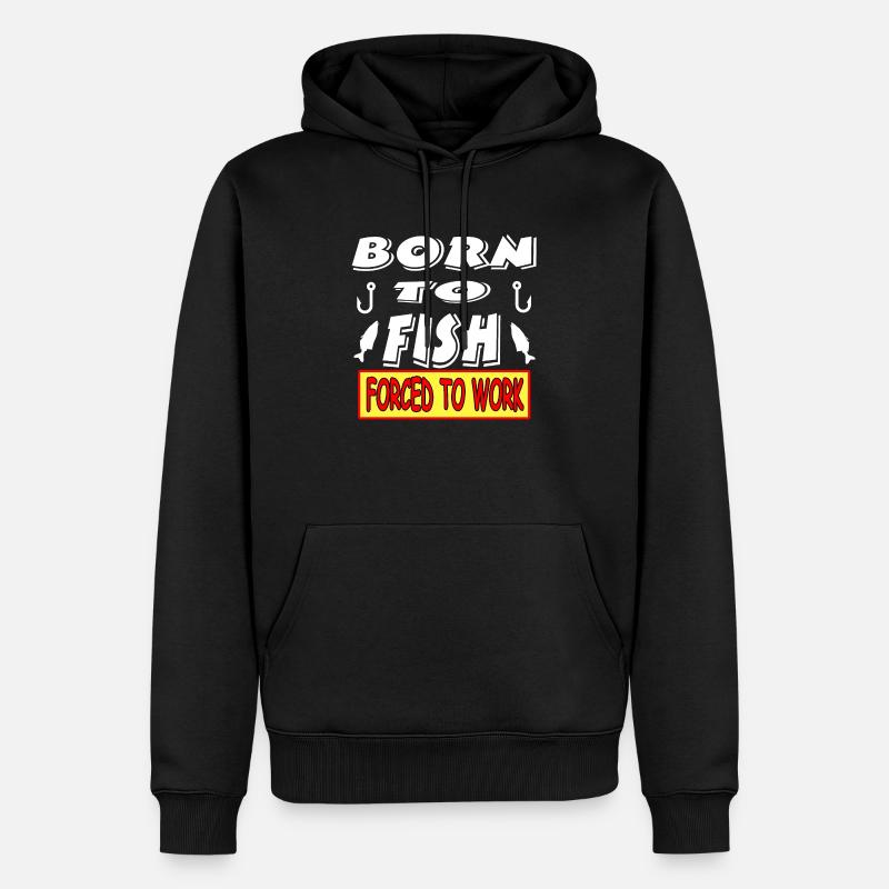 Angeln - Männer Premium Bio Hoodie - Schwarz