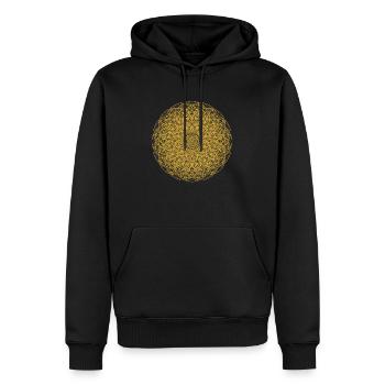Fleur de vie Mandala - Sweat à capuche Premium bio Homme - noir - Devant - Nico (187cm)
