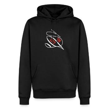 Sion City - Men’s Premium Organic Hoodie - black - Front - Nico (187cm)