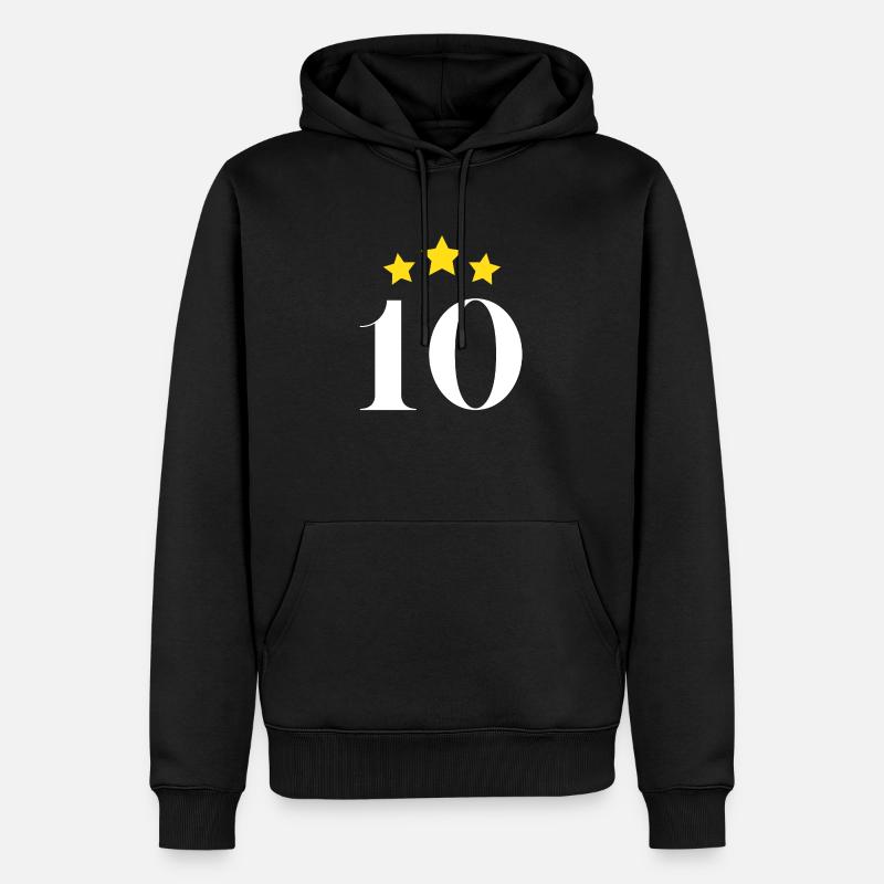 10ème anniversaire - Sweat à capuche Premium bio Homme - noir