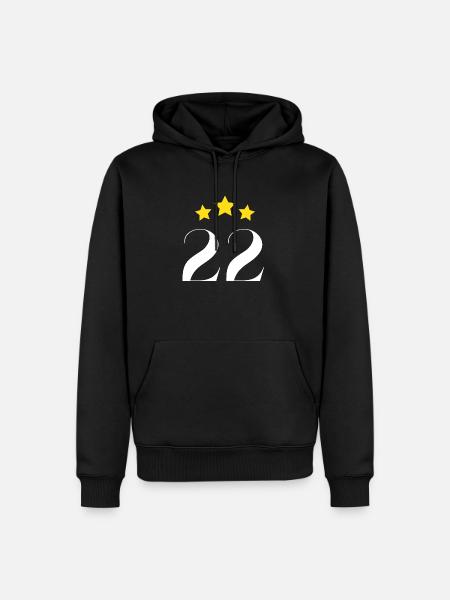 22nd Anniversary Starred - Men’s Premium Organic Hoodie - black
