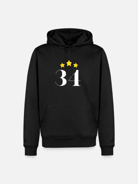 34th Anniversary Starred - Men’s Premium Organic Hoodie - black