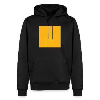 Abstraction en jaune - Sweat à capuche Premium bio Homme - noir - Devant - Nico (187cm)