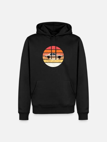 Muscle-Car - Männer Premium Bio Hoodie - Schwarz