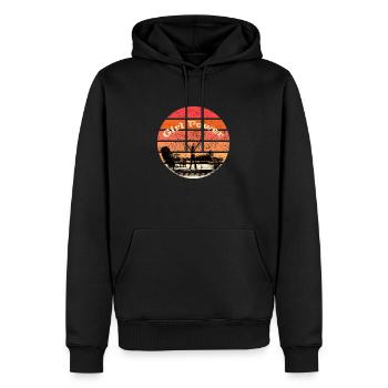 la fille féministe aux étranges pouvoirs - Sweat à capuche Premium bio Homme - noir - Devant - Nico (187cm)