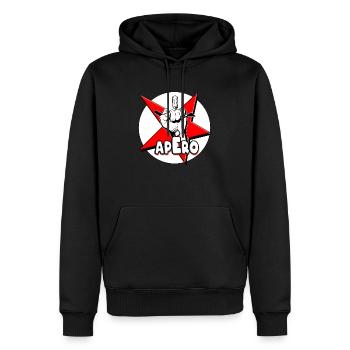 Apero bad boy etoile rouge - Sweat à capuche Premium bio Homme - noir - Devant - Nico (187cm)