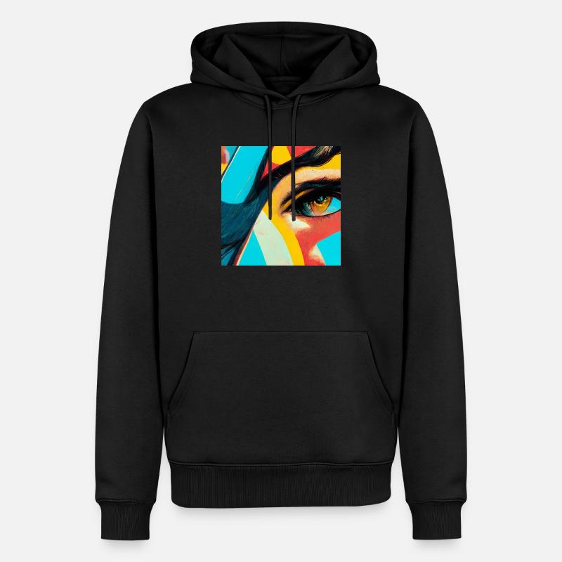 Comic Pop Art - Männer Premium Bio Hoodie - Schwarz