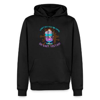 CoffeeLady - Men’s Premium Organic Hoodie - black - Front - Nico (187cm)