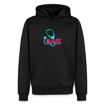 Nurse 06 01 - Men’s Premium Organic Hoodie - black - Front - Nico (187cm)